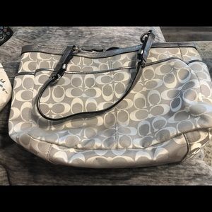 Silver Coach Handbag